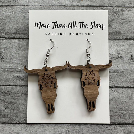 Cow Skull Earrings