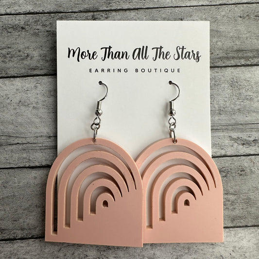 Pink Rainbow Earrings