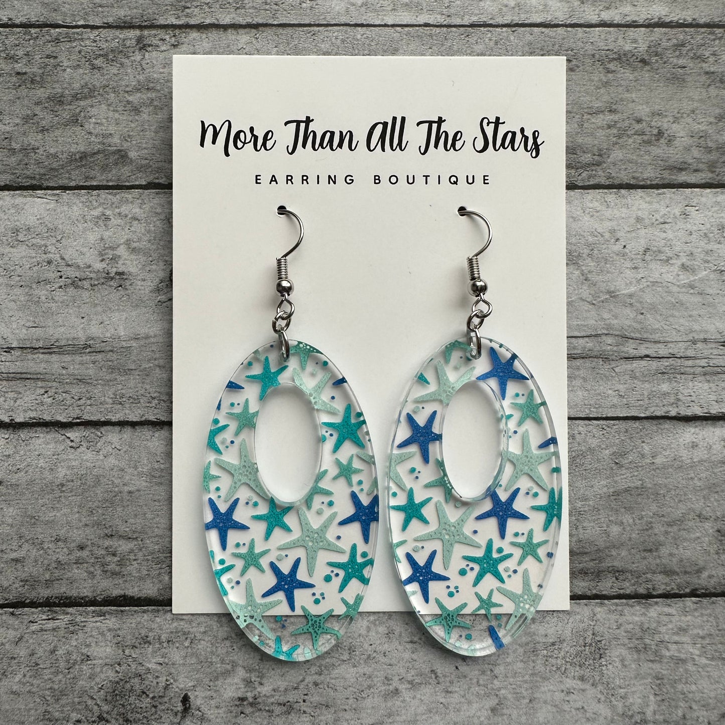 Oval Starfish Earrings