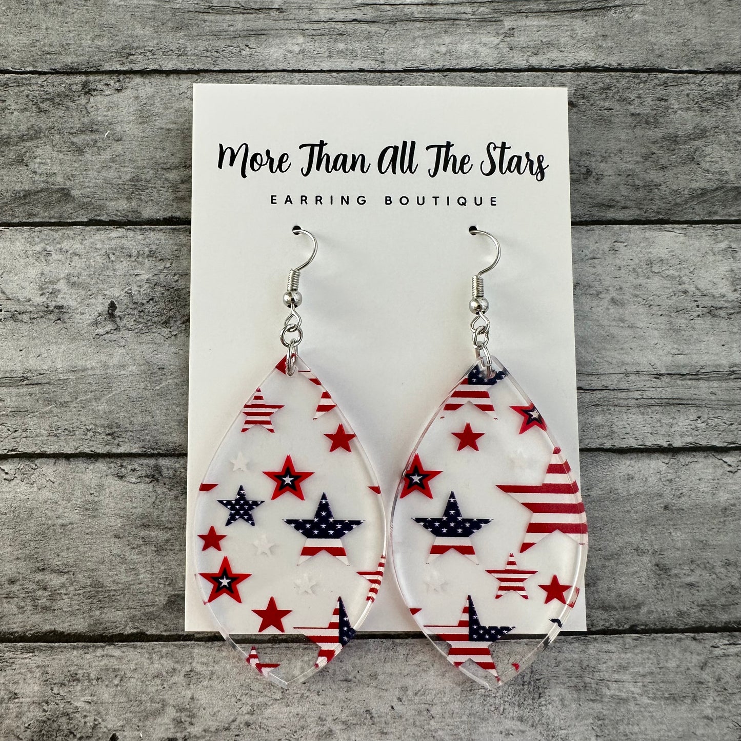 Americana Star Petal Earrings