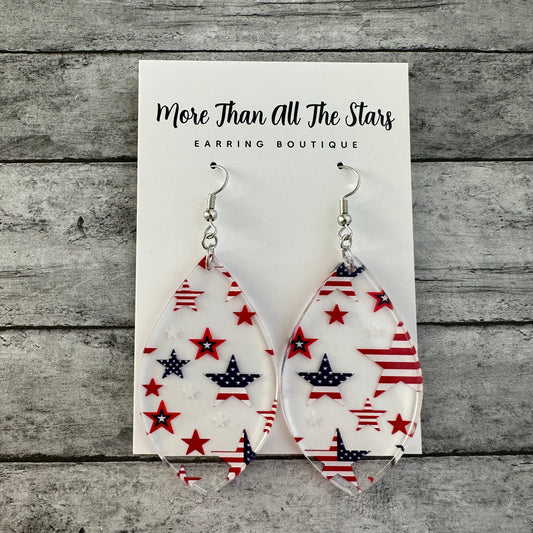 Americana Star Petal Earrings