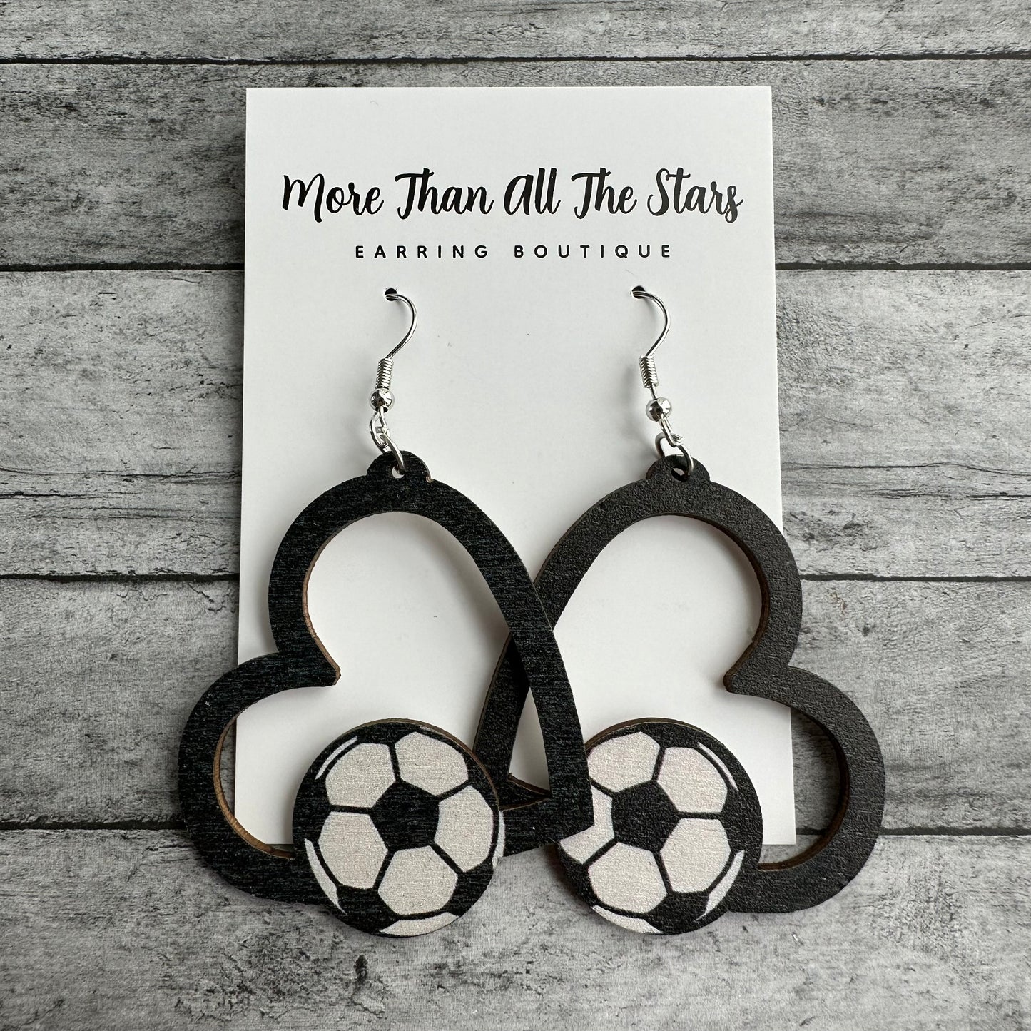 Soccer Heart Earrings