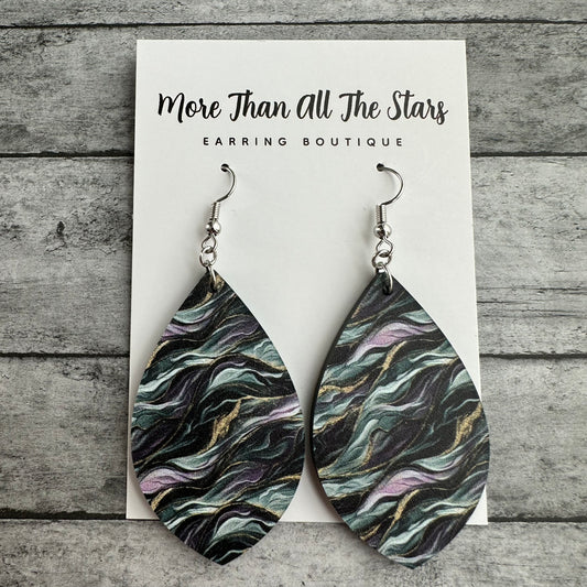 Jade Swirl Petal Earrings