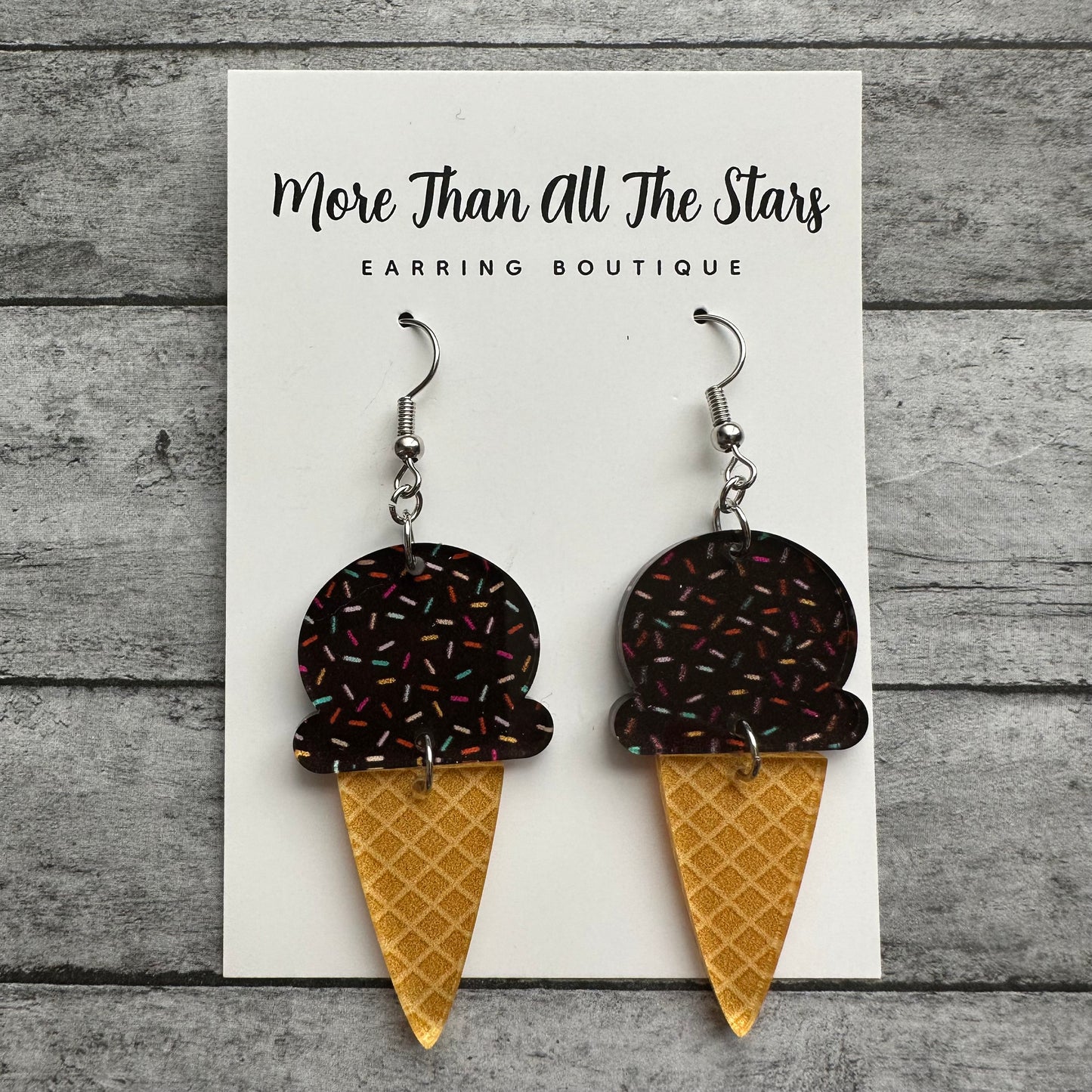 Chocolate Ice Cream Earrings