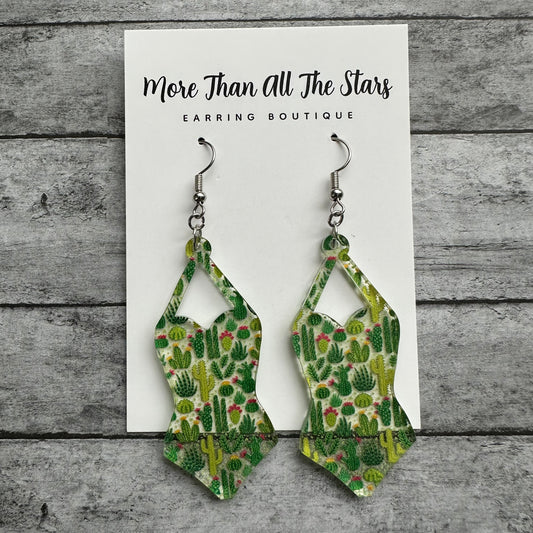 Cactus Swimsuit Earrings