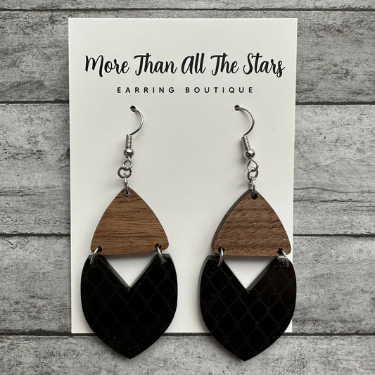 Black Fishnet Earrings