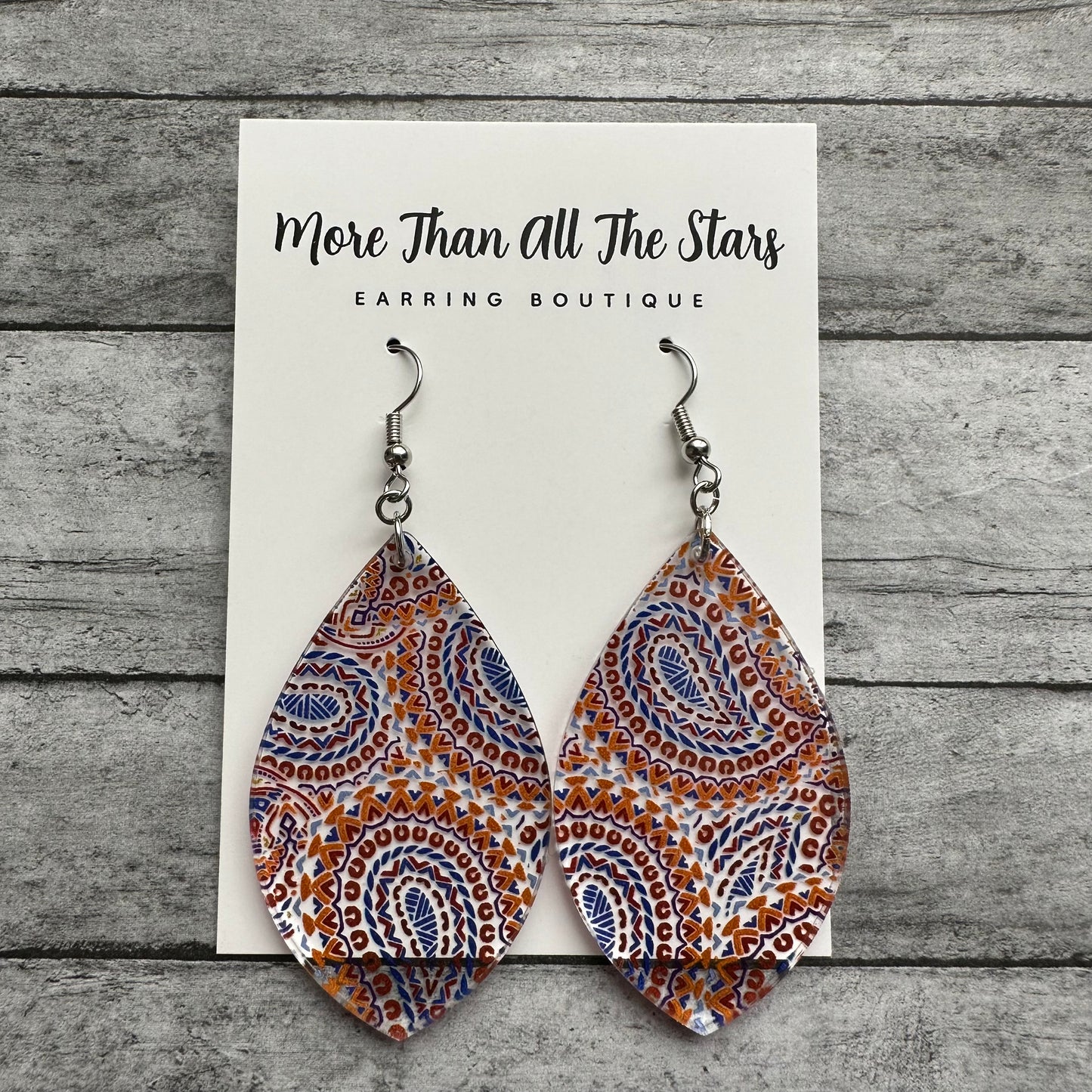 Paisley Acrylic Earrings