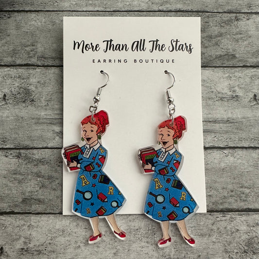 Mrs. Frizzle Earrings