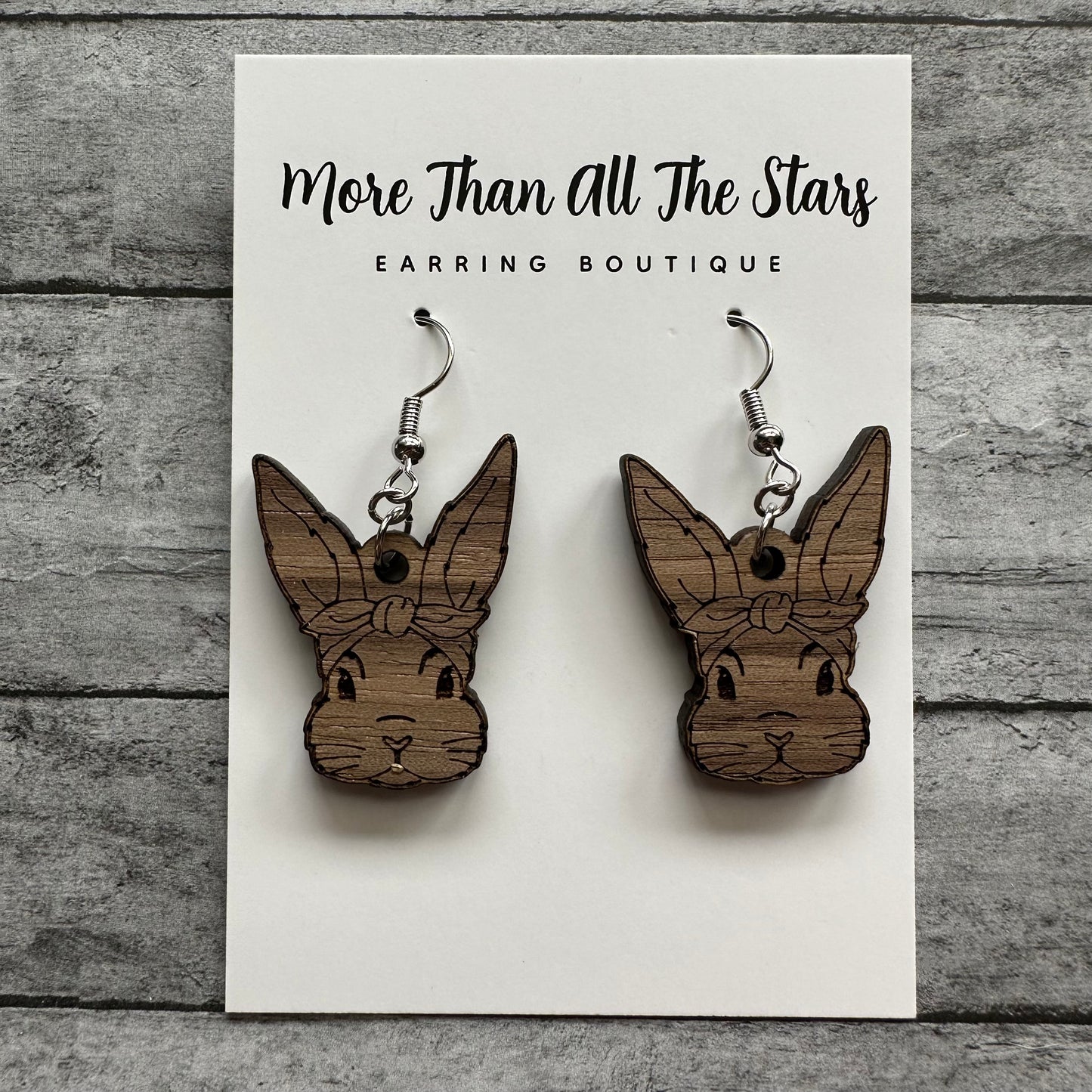 Easter Bandana Bunny Earrings