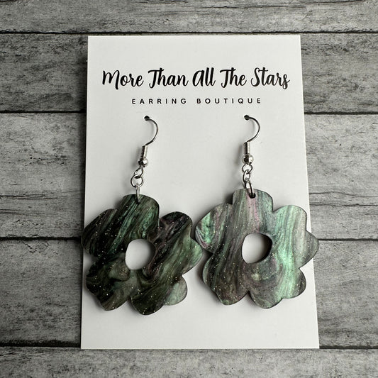 Galaxy Flower Earrings