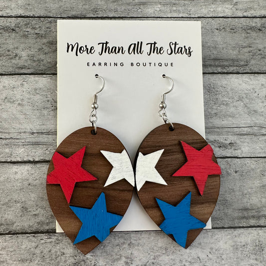 Americana Dimensional Star Earrings