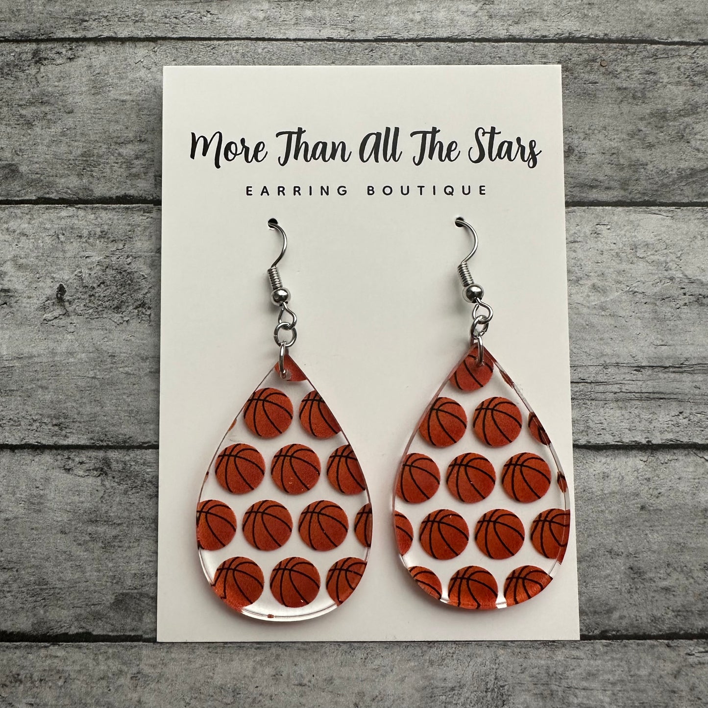 Basketball Teardrop Earrings