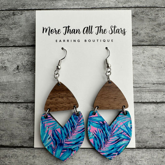 Colorful Palm Earrings